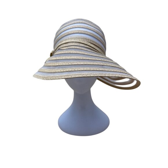 NWT Vintage 90s/Y2K Cruise Club Black & White Striped Pretty Woman Resort Hat Cruise Club Hats for Women on Sale up to 90% Off: Poshmark main image 4